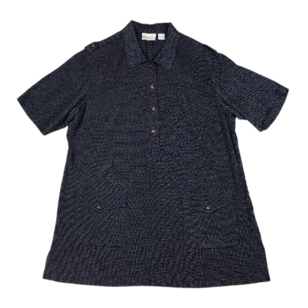 Elisabeth Blue Short Sleeve Top | Size 14